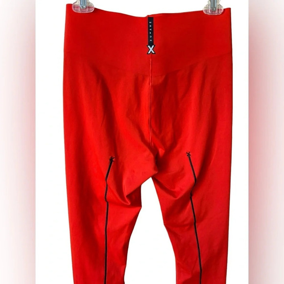 Savage Fenty Hotline High Waist Leggings Hotline Sports Bra Fire engine red Sz L - Picture 6 of 13